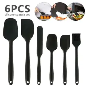 conjunto de espátula de silicone rosa