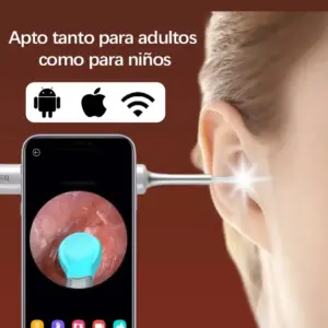 limpa ouvido visual câmera