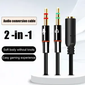 divisor áudio fone microfone P2