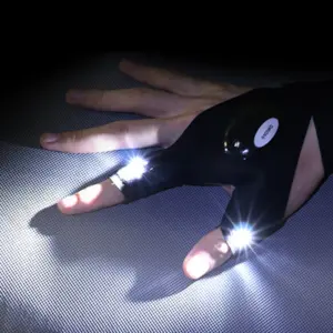 luva led pesca ciclismo camuflada