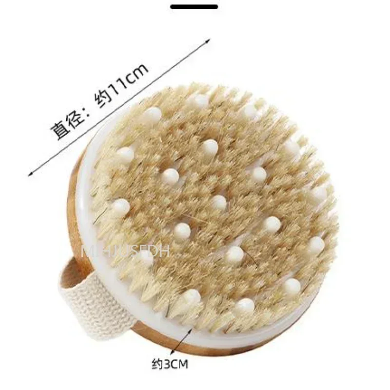 Escova de massagem corporal para pele seca, cerdas naturais - Imagem 5