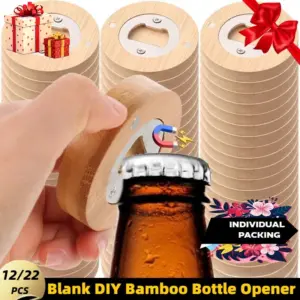 abridor de garrafas de bambu