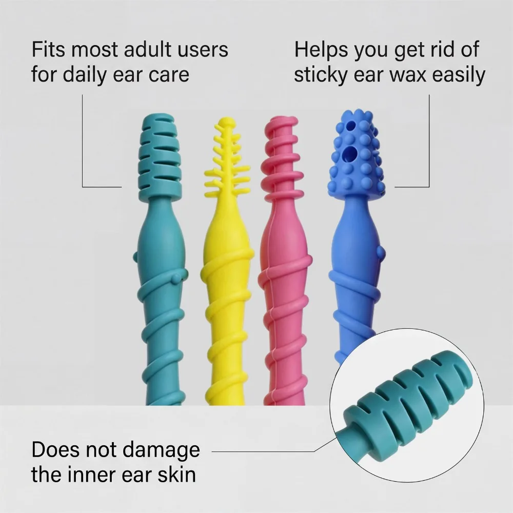 Limpador de Ouvido Espiral em Silicone Marfim - Imagem 6