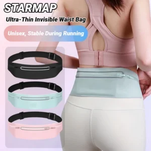 Bolsa de cintura à prova d'água para corrida, cinto ajustável, masculino e feminino, bolsas finas, portátil, para corrida, academia, esportes, celular, carteira