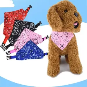 bandana triangular ajustável para cães e gatos