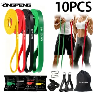 kit 10 faixas de resistência para exercícios