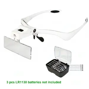 lupa de cabeça led 5 lentes