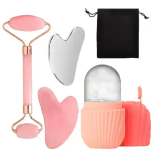conjunto rolo facial gua sha