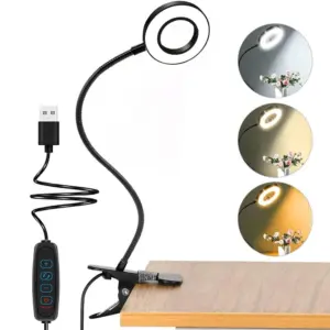 luminária de mesa led com clipe usb