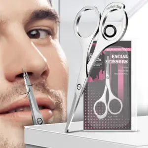 tesoura para pelos de nariz manual