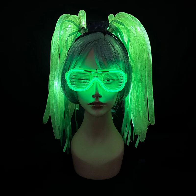 Tiara Luminosa de Fitas Brilhantes para Festas - Imagem 2