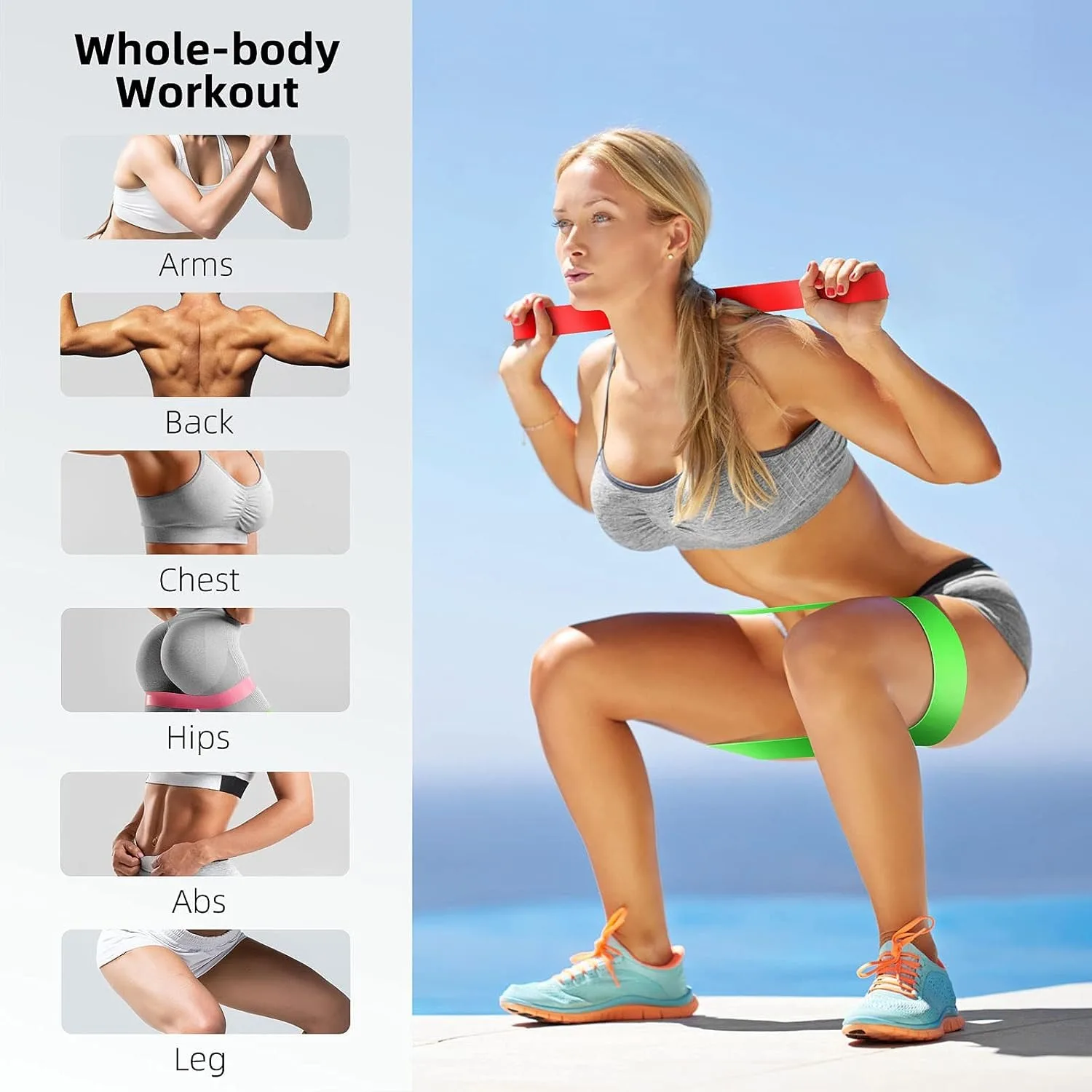 Faixa Elástica TPE para Fitness e Yoga Preta - Imagem 4