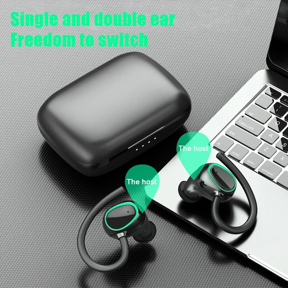 Fone de Ouvido Bluetooth Esportivo IPX7 Gancho de Orelha - Imagem 4
