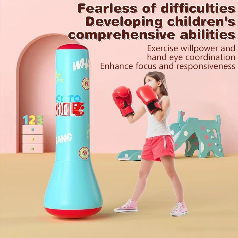 Saco de boxe inflável para treino de 160 cm - Imagem 4