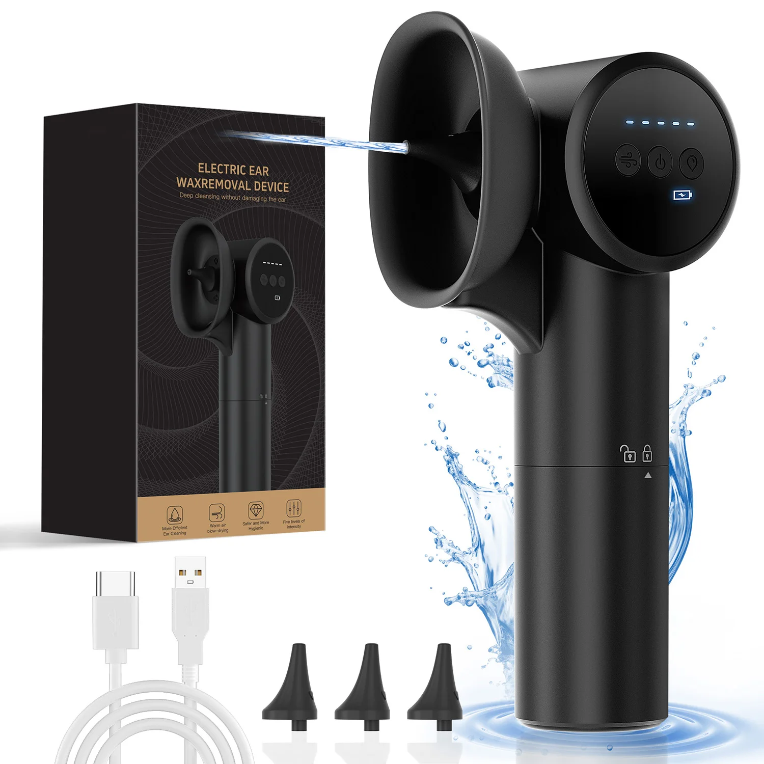 kit limpador de ouvido elétrico