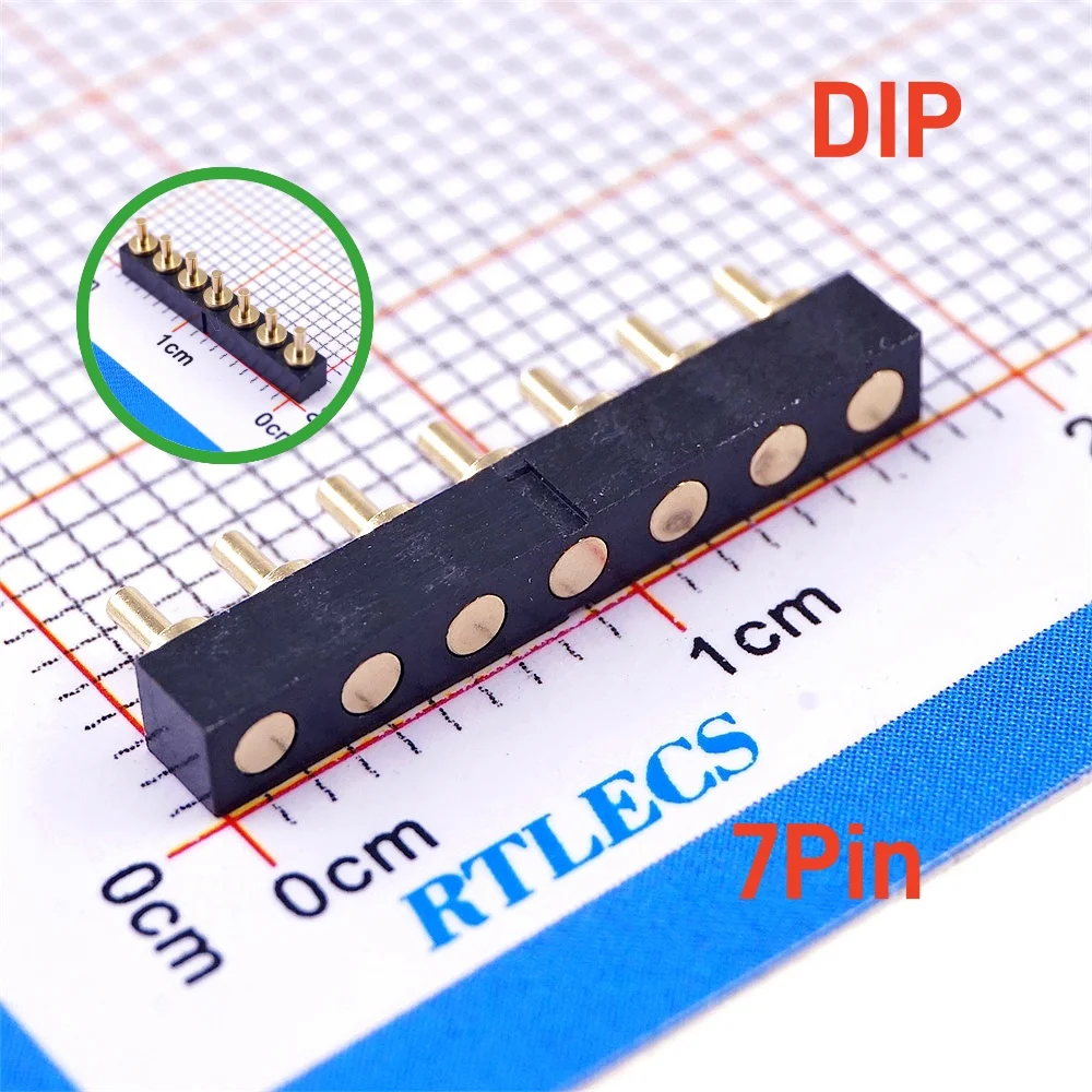 Conector Pogo Pin 7.0mm altura 2.54mm fêmea 3.0mm 10 peças - Imagem 5