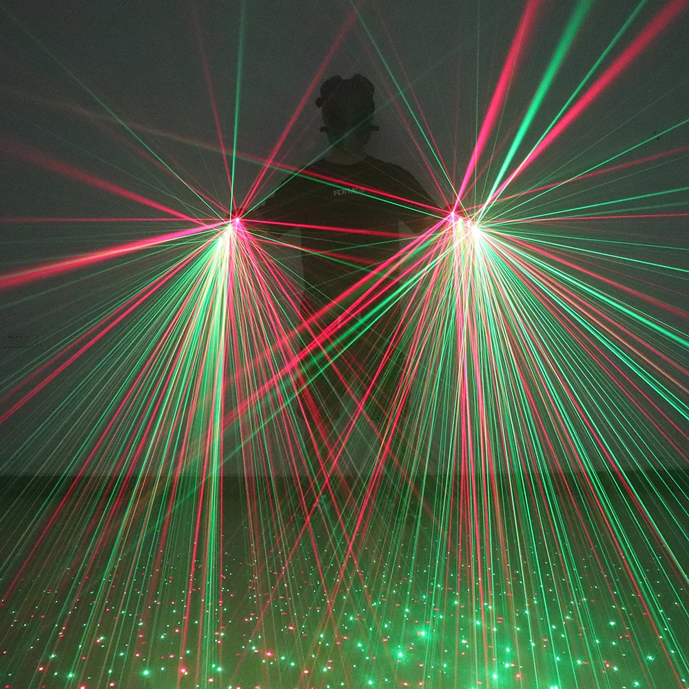 luvas laser vermelho verde
