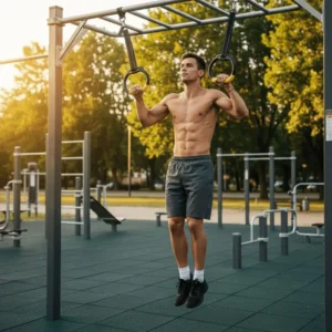 anéis de ginástica com alças
