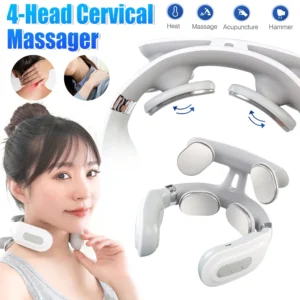 massageador cervical 4 cabeças usb