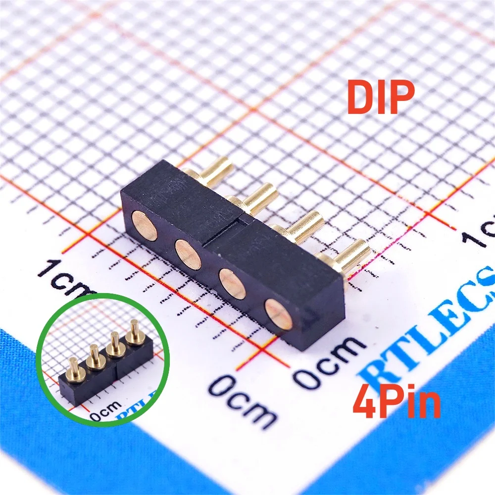 Conector Pogo Pin 7.0mm altura 2.54mm fêmea 3.0mm 10 peças - Imagem 4