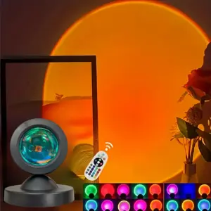 luminária de projeção pôr do sol usb