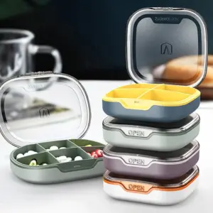 organizador de comprimidos portátil 4 grades