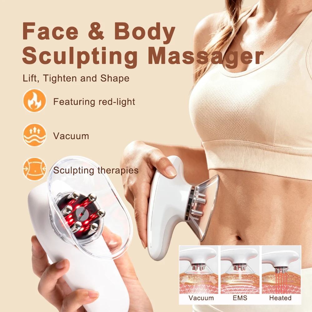 massageador corporal microcorrente luz vermelha