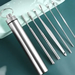 conjunto limpeza de ouvidos 6 peças