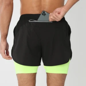 shorts de corrida masculino 2 em 1