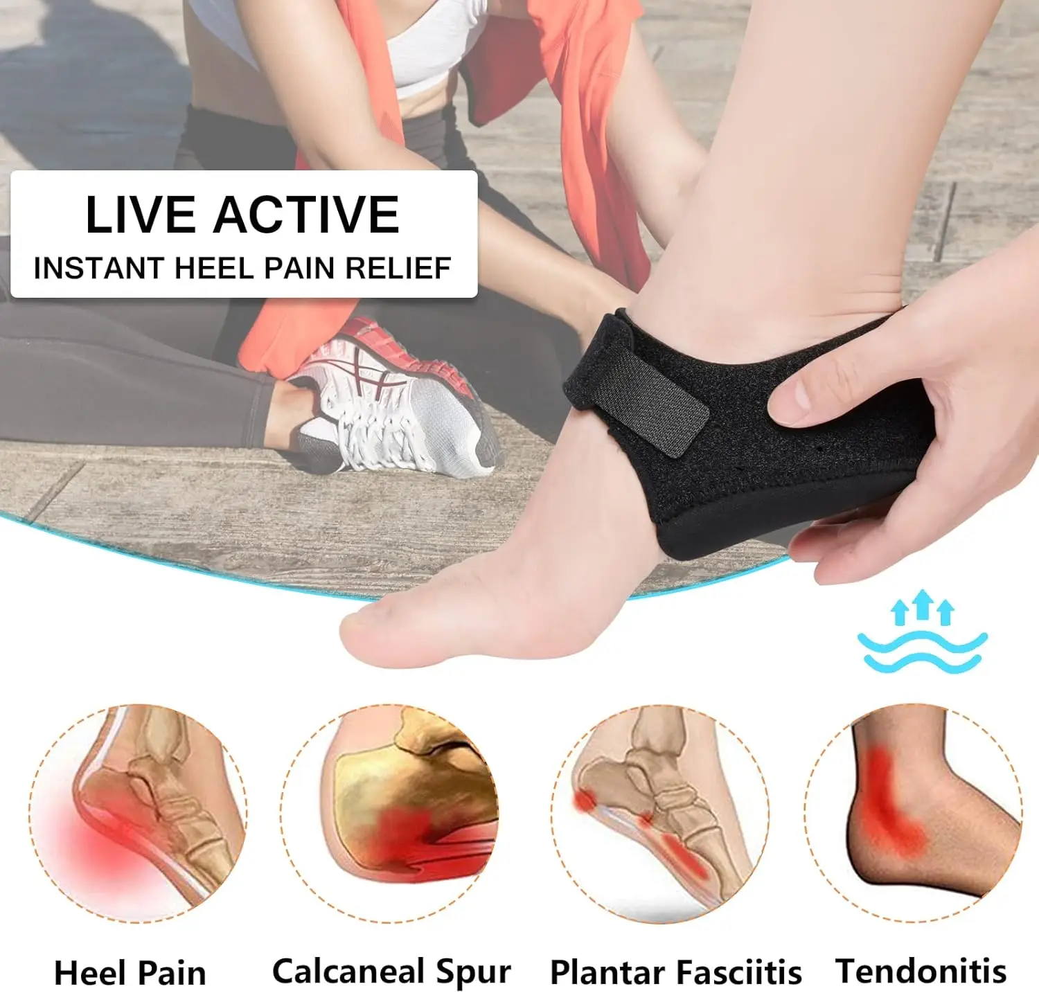 Protetor de Calcanhar em Gel Suporte para Pés - Imagem 5
