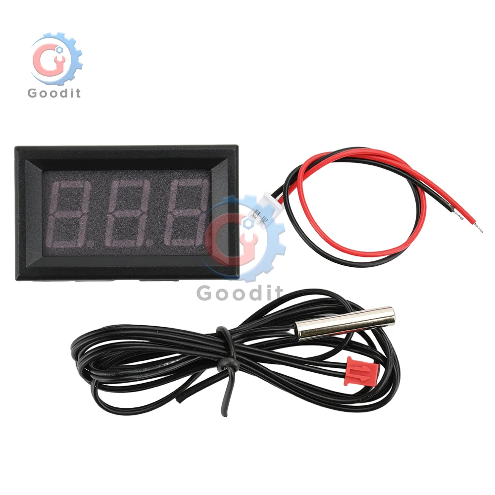 Termômetro Digital LED À Prova D'Água -55°C a 120°C 4,5-28V DC - Imagem 4