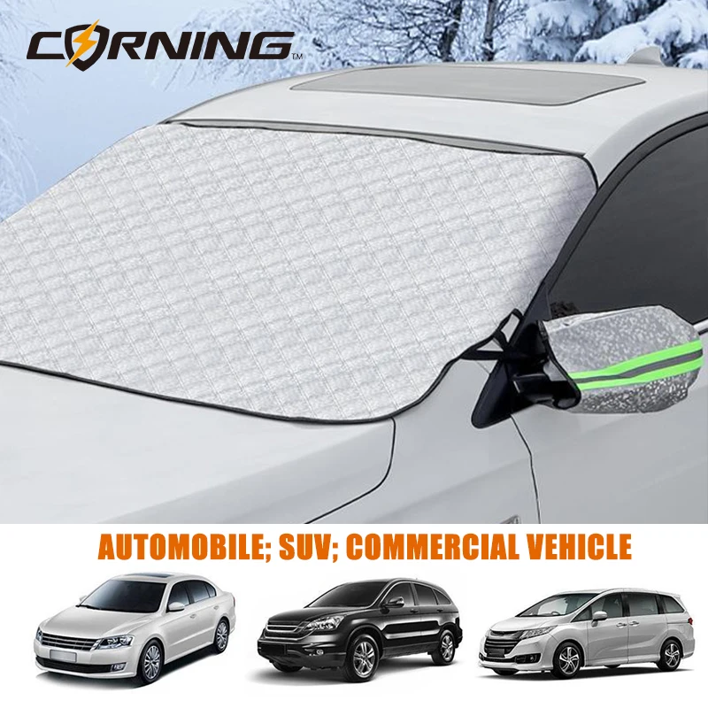 CORNING Capa Protetora de Para-brisa Carro SUV 147x100cm Prata - Imagem 2