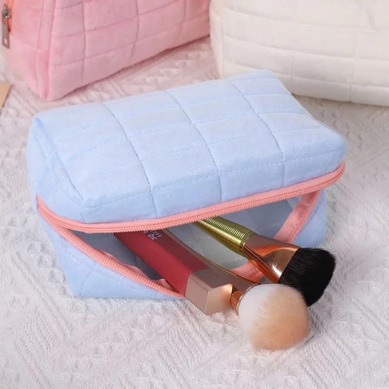 Bolsa Cosméticos Viagem Camurça Grande Organizadora Portátil - Imagem 3