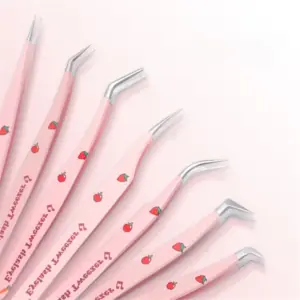 pinça para cílios de aço inoxidável