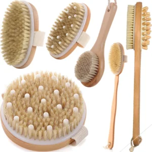 escova de massagem corporal cerdas naturais