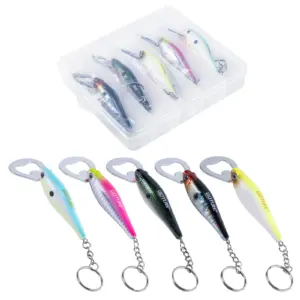 abridor de garrafa chaveiro isca de pesca