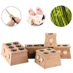caixa de moxabustão queimador de bambu