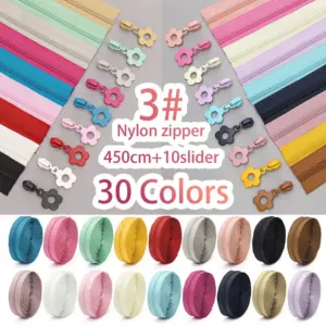 zíper de nylon 4,5 metros
