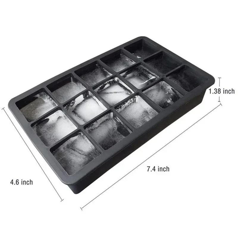 Molde de Gelo de Silicone 15 Grades Preto - Imagem 6
