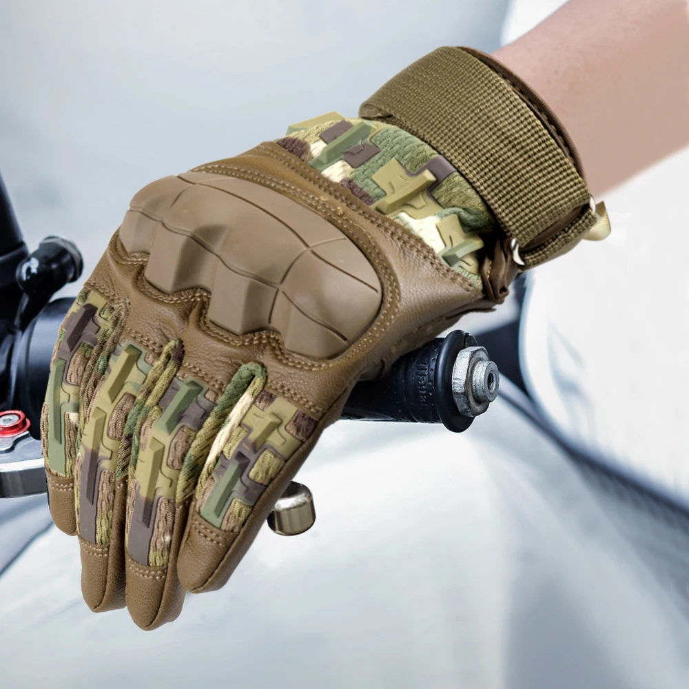 Luvas de Ciclismo Táticas Couro PU Touchscreen - Imagem 2