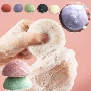 esponja facial konjac natural redonda
