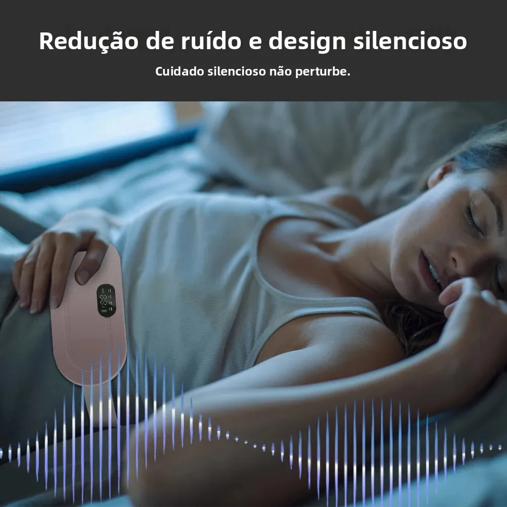 Cinto de Massagem Vibratório com Aquecimento Abdominal Rosa - Imagem 5