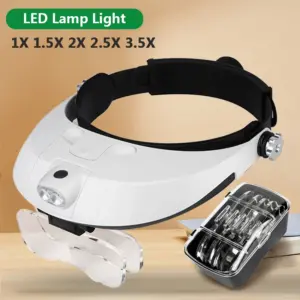 lupa de cabeça com led