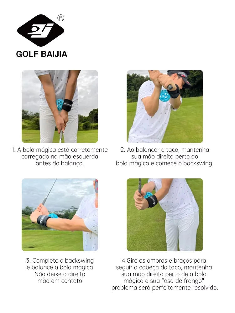 Treinador de Balanço de Golfe Portátil Laranja - Imagem 5