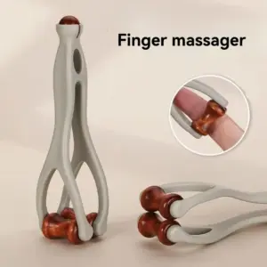 massageador de dedos rolos duplos