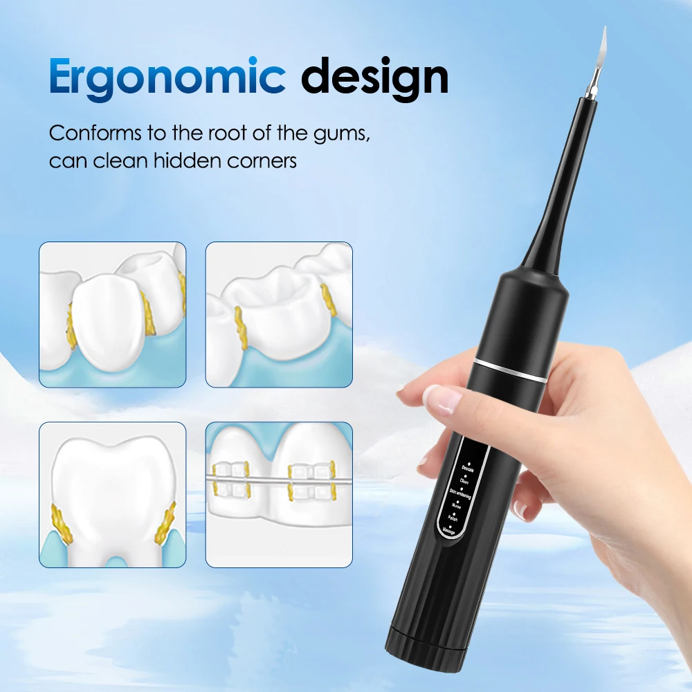 Limpador de dentes elétrico 6 modos vibração alta frequência - Imagem 6