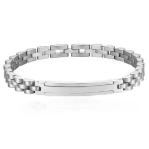 pulseira aço inoxidável banhada a ouro 18k