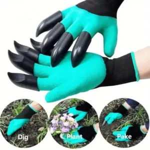 luvas de jardinagem com garras