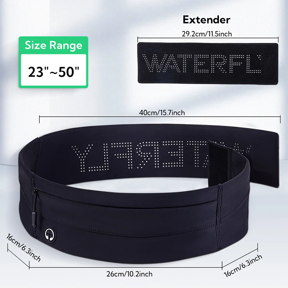 Waterfly Cinto de Corrida Elástico Fino com Velcro - Imagem 2