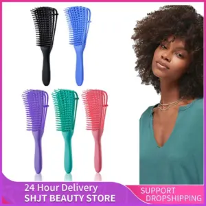 escova desembaraçadora polvo cabelo cacheado